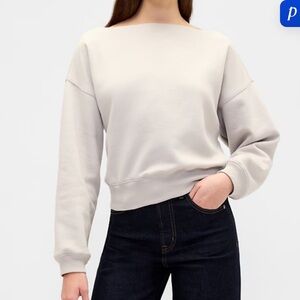 GAP Grey Long Sleeve Boatneck Sweatshirt